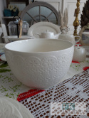 KOLEKCJA KORONKA PEŁNA MISKA śr. 21 cm styl francuski, shabby, vintage