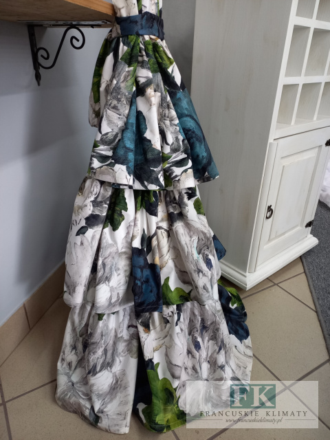 KOMPLET ZASŁON , ZASŁONY, ZASŁONA 140/250 VELLUR VELVET - PLUSZ KWIATY ZIELEŃ NOWOŚĆ KOMPLET ZASŁON , ZASŁONY, ZASŁONA 140/250 VELLUR VELVET - PLUSZ KWIATY ZIELEŃ NOWOŚĆ