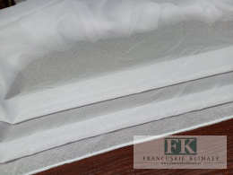 MATERIAŁ TKANINA FIRANA FIRANY BATYST ETAMINA OPTIV WHITE , BIEL 295 CM , PROWANSJA