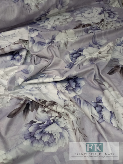 ! TKANINA MATERIAŁ VELVET welwet NA ZASŁONY , OBRUSY, PIĘKNY WZÓR KWIATY GRANAT 140 CM