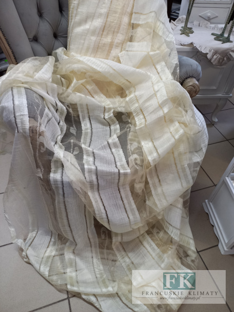 MATERIAŁ tkanina ORGANZA KRESZOWA PASY 270 CM MATERIAŁ tkanina ORGANZA KRESZOWA PASY 270 CM