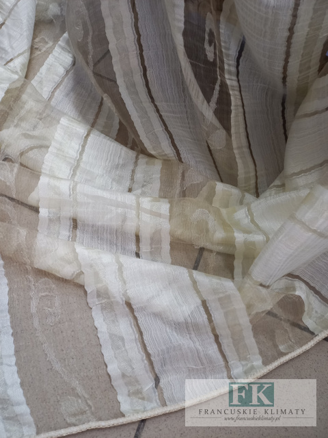 MATERIAŁ tkanina ORGANZA KRESZOWA PASY 270 CM MATERIAŁ tkanina ORGANZA KRESZOWA PASY 270 CM