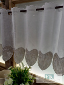 METRAŻ ! ZAZDROSTKA BEŻ SERCE HAFT WITRAŻ WYS 40 CM , PROWANSJA , VINTAGE , RETRO , SHABBY CHIC METRAŻ ! ZAZDROSTKA BEŻ SERCE HAFT WITRAŻ WYS 40 CM , PROWANSJA , VINTAGE , RETRO , SHABBY CHIC