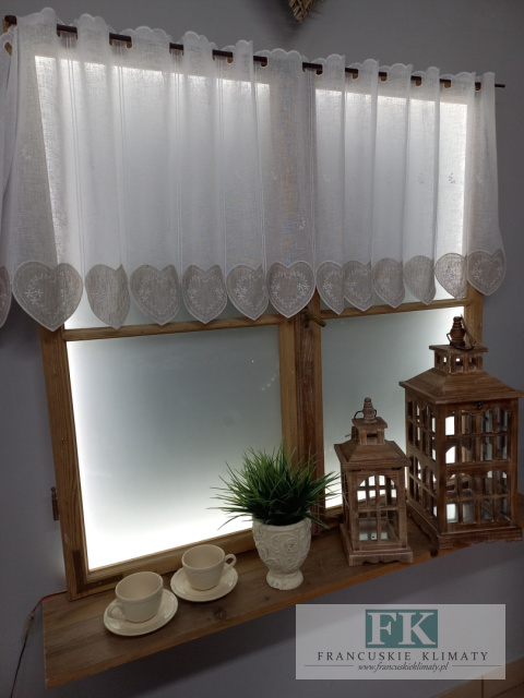 METRAŻ ! ZAZDROSTKA BEŻ SERCE HAFT WITRAŻ WYS 60 CM , PROWANSJA , VINTAGE , RETRO , SHABBY CHIC METRAŻ ! ZAZDROSTKA BEŻ SERCE HAFT WITRAŻ WYS 60 CM , PROWANSJA , VINTAGE , RETRO , SHABBY CHIC