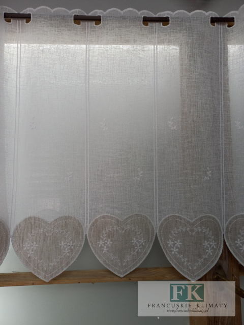 METRAŻ ! ZAZDROSTKA BEŻ SERCE HAFT WITRAŻ WYS 60 CM , PROWANSJA , VINTAGE , RETRO , SHABBY CHIC METRAŻ ! ZAZDROSTKA BEŻ SERCE HAFT WITRAŻ WYS 60 CM , PROWANSJA , VINTAGE , RETRO , SHABBY CHIC