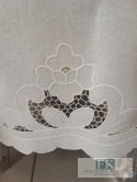 OBRUS 110X160 BAWEŁNA ,SZYDEŁKO KREM PROWANSJA SHABBY CHIC
