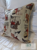 POSZEWKA DEKORACYJNA PSY 45X45 SHABBY , PROWANSJA , VINTAGE