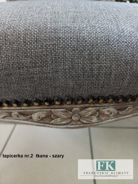 TAPICERKA TKANA SZARA