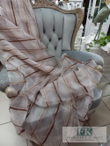TKANINA MATERIAŁ ORGANZA PASY BRĄZ 300 CM TKANINA MATERIAŁ ORGANZA PASY BRĄZ 300 CM