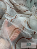 TKANINA MATERIAŁ ORGANZA PASY BRĄZ 300 CM TKANINA MATERIAŁ ORGANZA PASY BRĄZ 300 CM