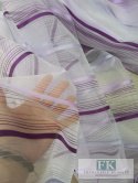 TKANINA MATERIAŁ ORGANZA PASY FIOLET-LILA 300 CM TKANINA MATERIAŁ ORGANZA PASY FIOLET-LILA 300 CM