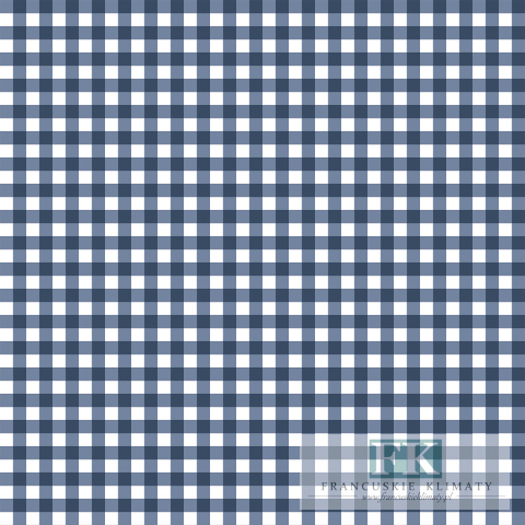 TKANINA WODOODPORNA KRATKA GRANATOWO BIAŁA 1X1 cm , SZER 180 CM