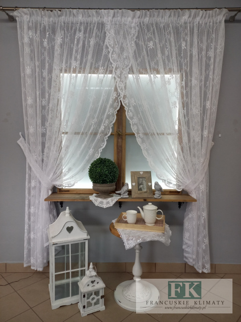 FIRANA RÓŻA BIEL , BEZ PRASOWANIA PROWANSJA , SHABBY CHIC, VINTAGE , RETRO FIRANA RÓŻA BIEL , BEZ PRASOWANIA PROWANSJA , SHABBY CHIC, VINTAGE , RETRO