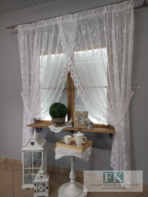 FIRANA RÓŻA BIEL , BEZ PRASOWANIA PROWANSJA , SHABBY CHIC, VINTAGE , RETRO FIRANA RÓŻA BIEL , BEZ PRASOWANIA PROWANSJA , SHABBY CHIC, VINTAGE , RETRO