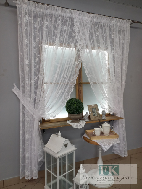 FIRANA RÓŻA BIEL , BEZ PRASOWANIA PROWANSJA , SHABBY CHIC, VINTAGE , RETRO FIRANA RÓŻA BIEL , BEZ PRASOWANIA PROWANSJA , SHABBY CHIC, VINTAGE , RETRO