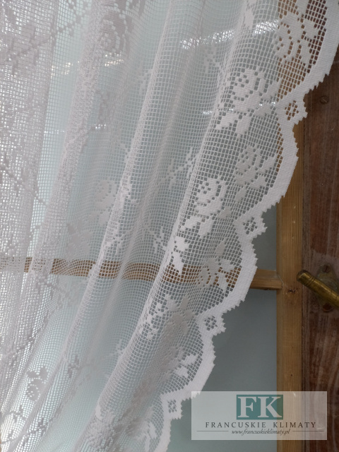 FIRANA RÓŻA BIEL , BEZ PRASOWANIA PROWANSJA , SHABBY CHIC, VINTAGE , RETRO FIRANA RÓŻA BIEL , BEZ PRASOWANIA PROWANSJA , SHABBY CHIC, VINTAGE , RETRO