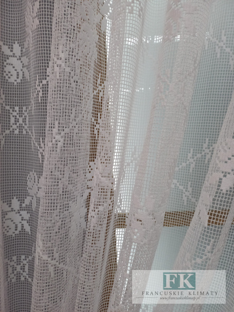 FIRANA RÓŻA BIEL , BEZ PRASOWANIA PROWANSJA , SHABBY CHIC, VINTAGE , RETRO FIRANA RÓŻA BIEL , BEZ PRASOWANIA PROWANSJA , SHABBY CHIC, VINTAGE , RETRO