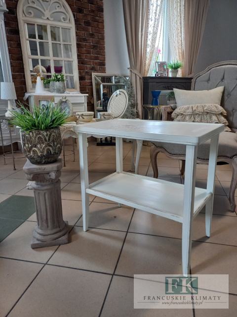 powystawowe -50 % STOLIK regał NAPISY BIEL SHABBY powystawowe -50 % STOLIK regał NAPISY BIEL SHABBY