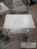powystawowe -50 % STOLIK regał NAPISY BIEL SHABBY powystawowe -50 % STOLIK regał NAPISY BIEL SHABBY