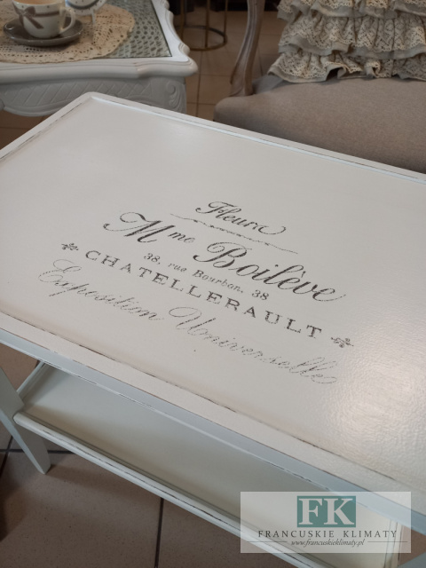 powystawowe -50 % STOLIK regał NAPISY BIEL SHABBY powystawowe -50 % STOLIK regał NAPISY BIEL SHABBY