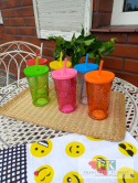 SZKLANKA DO SMOOTHIE , SUMMER PARTY 460 ML ZE SŁOMKĄ SZKLANKA DO SMOOTHIE , SUMMER PARTY 460 ML ZE SŁOMKĄ