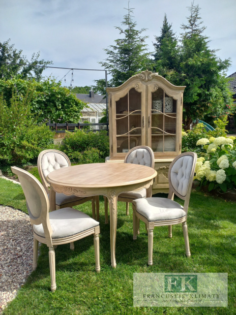 *FRANCUSKI KPL. antyczne drewno DĄB plusz zgaszony beż