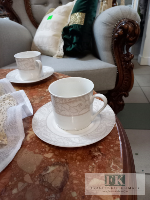 KOMPLET KPL 6 SZT FILIŻANEK ZE SPODKAMI CLASSIC "BELLA"