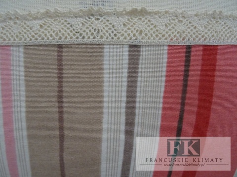 KŁ. POSZEWKA DEKORACYJNA COLORFUL STRIPS PASY 45X45 SHABBY , PROWANSJA , VINTAGE