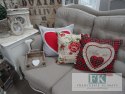 KŁ. POSZEWKA DEKORACYJNA RED HEART 45X45 SHABBY , PROWANSJA , VINTAGE
