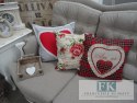 KŁ. POSZEWKA DEKORACYJNA RED HEART 45X45 SHABBY , PROWANSJA , VINTAGE