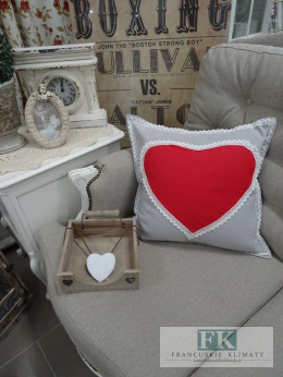 KŁ. POSZEWKA DEKORACYJNA RED HEART 45X45 SHABBY , PROWANSJA , VINTAGE