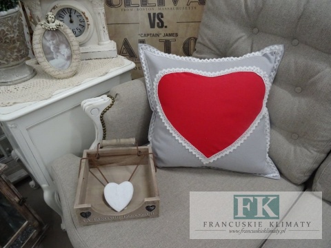 KŁ. POSZEWKA DEKORACYJNA RED HEART 45X45 SHABBY , PROWANSJA , VINTAGE