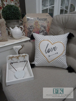 POSZEWKA DEKORACYJNA GOLDEN LOVE 40X40 SHABBY , PROWANSJA , VINTAGE