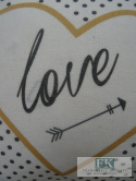 POSZEWKA DEKORACYJNA GOLDEN LOVE 40X40 SHABBY , PROWANSJA , VINTAGE