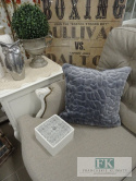 KŁ. POSZEWKA DEKORACYJNA STONE SZARA 40X40 SHABBY , PROWANSJA , VINTAGE