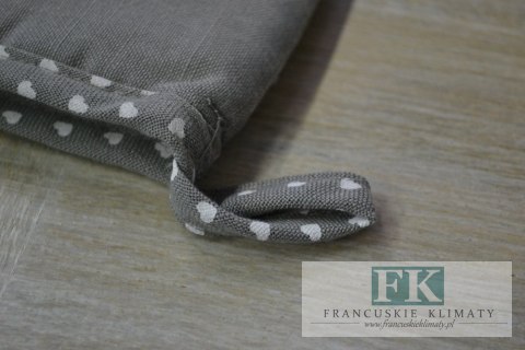 RĘKAWICZKI KUCHENNE PRAWA LEWA 2 SZT SZARE SERCE SHABBY CHIC VITAGE LOFT PROWANSJA