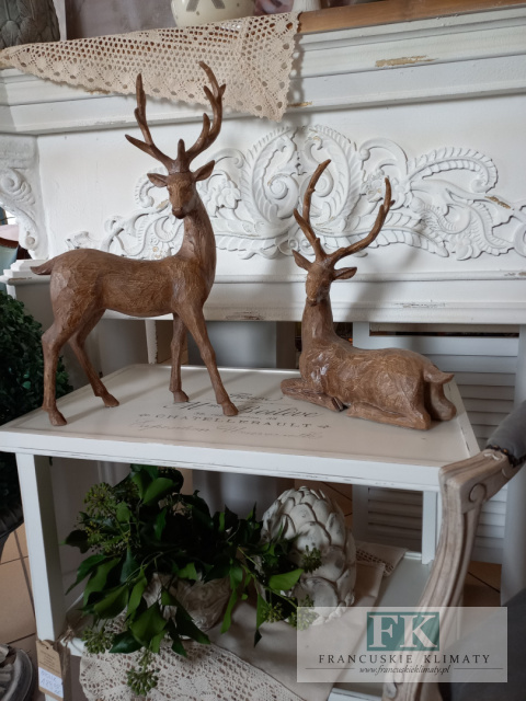 FIGURKA , FIGURA JELEŃ STOJĄCY 46 CM