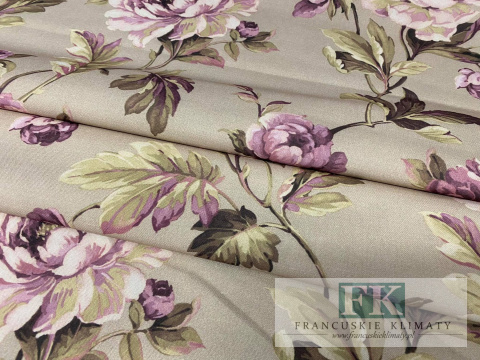 KUPON TKANINA 282 cm x 160 cm KWIATY FIOLET OKAZJA KUPON TKANINA 282 cm x 160 cm KWIATY FIOLET OKAZJA