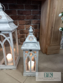 LATARNIA, LAMPION , MAŁA SZARA 50 CM FRANCJA , SHABBY LATARNIA, LAMPION , MAŁA SZARA 50 CM FRANCJA , SHABBY