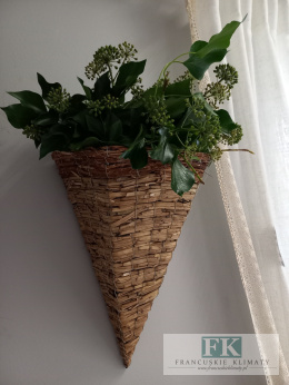 STYLOWY KOSZ ROŻEK osłonka WIKLINA NATURA BOHO 48 cm