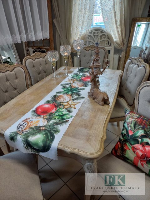 BIEŻNIK ŚWIęta 38 X160 BOMBKI