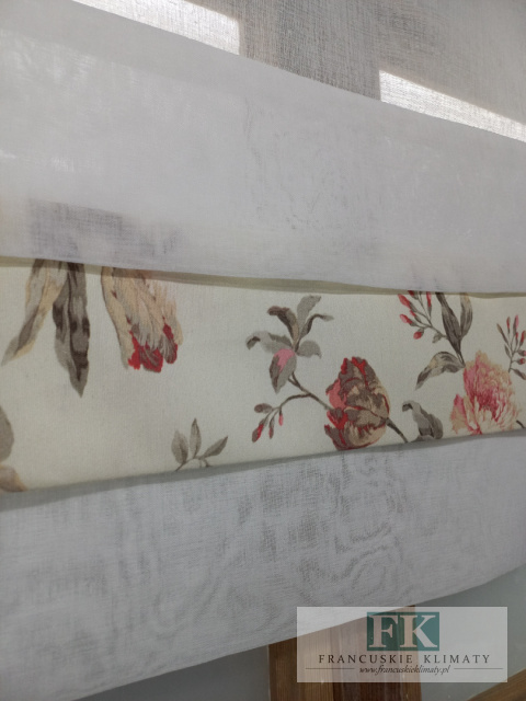 FIRANA PANEL a la ROLETKA RZYMSKA Z ZAKŁADKAMI SZER 200 CM /85 CM WYS.