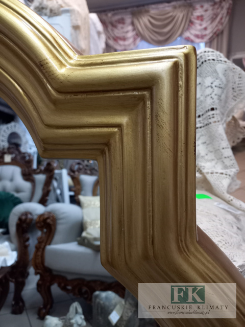 PION LUB POZIOM LUSTRO ZŁOTA RAMA 101X 76 CM