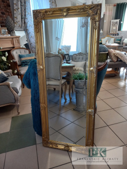 LUSTRO FAZOWANE 137,5 CM W ZŁOTEJ RAMIE