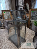 METAL + SZKŁO 55 CM LATARNIA LAMPION SREBRO antyczne METAL + SZKŁO 55 CM LATARNIA LAMPION SREBRO antyczne