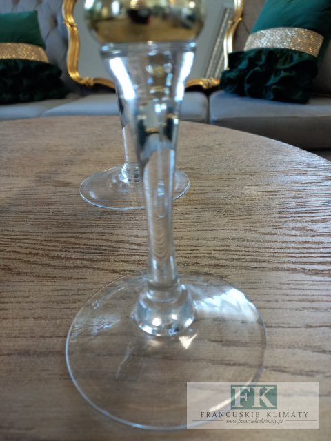 ŚWIECZNIK SZKLANY NA NÓŻCE 40 CM , ZŁOTO , GLAMOUR ŚWIECZNIK SZKLANY NA NÓŻCE 40 CM , ZŁOTO , GLAMOUR