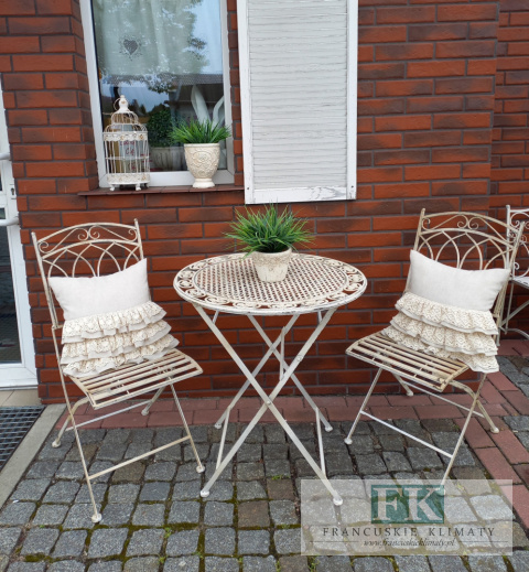 KOMPLET OGRODOWY STÓŁ + 2 KRZESŁA HOME & GARDEN METAL KUTY KOMPLET OGRODOWY STÓŁ + 2 KRZESŁA HOME & GARDEN METAL KUTY