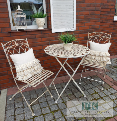 KOMPLET OGRODOWY STÓŁ + 2 KRZESŁA HOME & GARDEN METAL KUTY KOMPLET OGRODOWY STÓŁ + 2 KRZESŁA HOME & GARDEN METAL KUTY