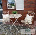 KOMPLET OGRODOWY STÓŁ + 2 KRZESŁA HOME & GARDEN METAL KUTY KOMPLET OGRODOWY STÓŁ + 2 KRZESŁA HOME & GARDEN METAL KUTY