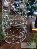 SREBRNA CHOINKA PODŚWIETLANA LED 30 cm NA METALOWYM STELAŻU SREBRNA CHOINKA PODŚWIETLANA LED 30 cm NA METALOWYM STELAŻU